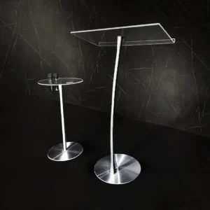Púlpito Hillsong e Mesa Original de Aço Inox e Acrílico