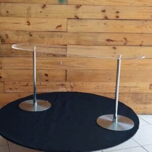 Mesa Santa Ceia Hillsong em Aço Inox e Acrílico