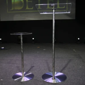 Púlpito Hillsong e Mesa Gênesis de Aço Inox e Acrílico