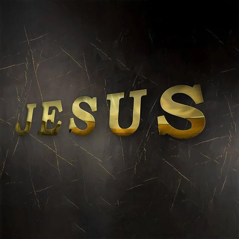 Letreiro Jesus Espelhado 30cm em Acrílico Virgem