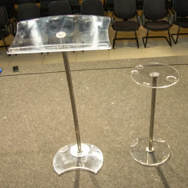 Púlpito Hillsong e Mesa Clean de Aço Inox e Acrílico - Image 4
