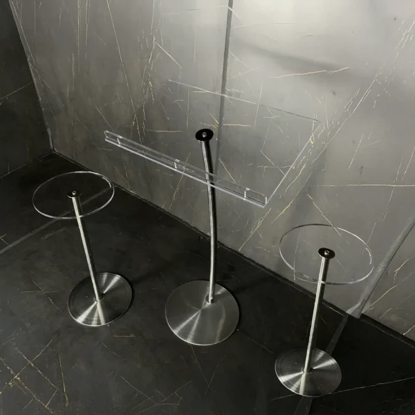 Púlpito Hillsong com Duas Mesas Slim em Aço Inox e Acrílico - Image 3